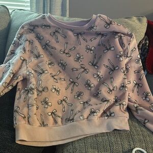 Pink Bow Patterned Sweatshirt